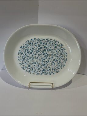 Vintage Corelle Blue Heather Oval Serving Platter